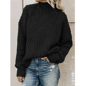 Casual Plus Size Turtleneck Sweater Pullover