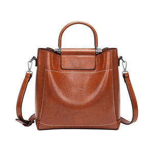 Bucket Tote Solid Color Shoulder Bag