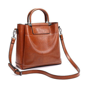 Bucket Tote Solid Color Shoulder Bag