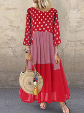 Load image into Gallery viewer, Casual Long Sleeve Shift Polka Dots Dresses
