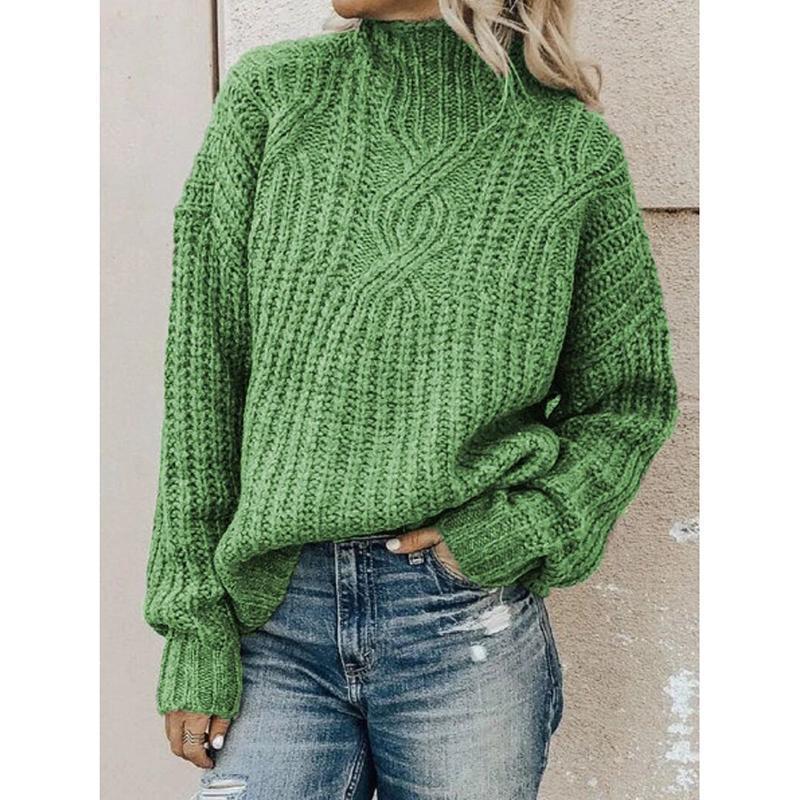 Casual Plus Size Turtleneck Sweater Pullover