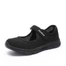 Load image into Gallery viewer, Women&#39;s Mesh Fabric Breathable Gray Casual Comfortable Flats Shoes
