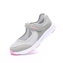 Load image into Gallery viewer, Women&#39;s Mesh Fabric Breathable Gray Casual Comfortable Flats Shoes
