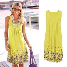 Load image into Gallery viewer, Corachic.com - Sleeveless Floral Print Loose Casual Women Dress - Dresses
