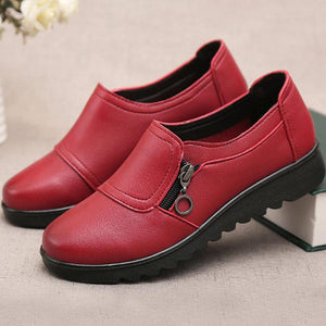 Women Leather Slip on Loafers Anti Slip Moccasins Ladies Flats Shoes